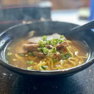 Shoyu Ramen (Combo Set A; not pictured Gyoza  &amp; side selection Mochiko Chicken w/Rice and Mac salad).