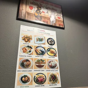 menu, ramen and noodles