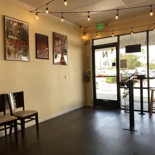 View of front from inside