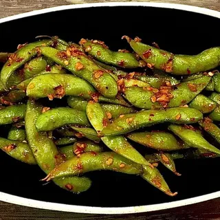 Spicy Garlic Edamame