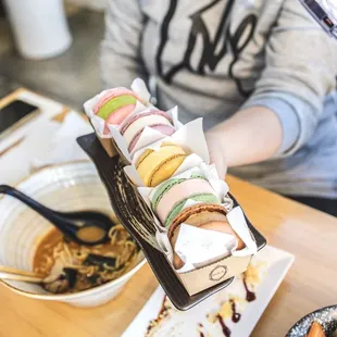 Macaron Ice Cream Sandwiches.