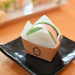 Strawberry macaron