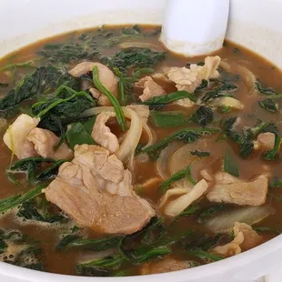Curry ramen with spinach. Thiccness achieved.