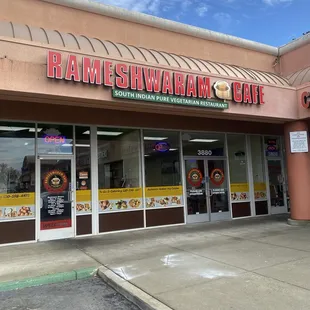 Signage in front.