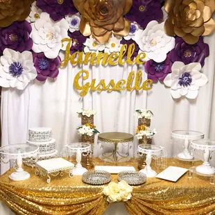 Dessert table setup