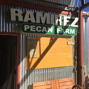 a sign for ramirez pecan farms