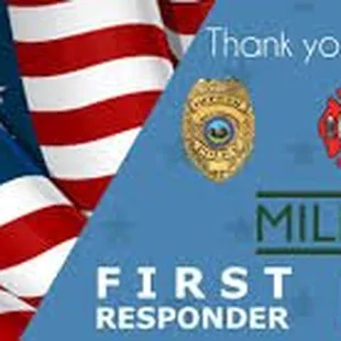 Save 10% up to $100 off
 Health Care Workers
 Police
 Firer
 All who Serve are included, please have your badge
