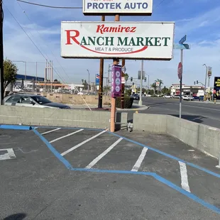 a sign for a ranch market