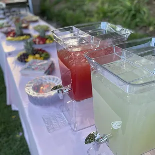 aguas frescas, watermelon and lemonade