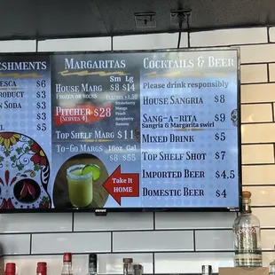 the menu