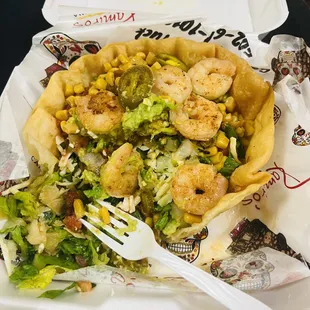 Shrimp Taco Salad succulent