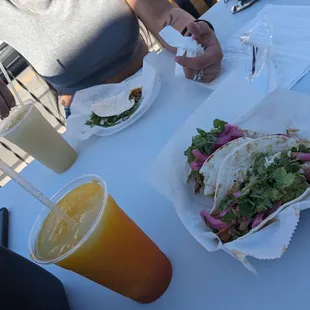 Mango margarita. Street taco.