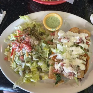 Beef taquitos and instead of beans and rice I had salad delicious