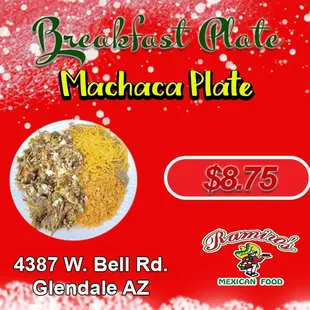 Machaca Plate breakfast