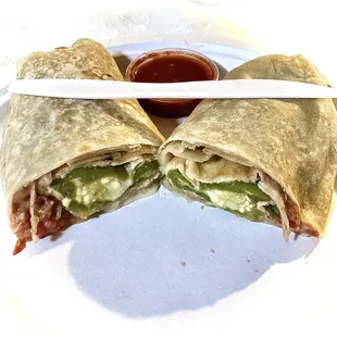 Chili Relleno burrito! Just wonderful.