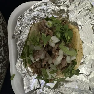 Mini carne asada tacos.