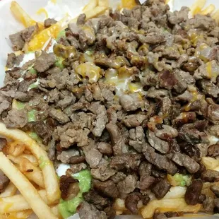 Carne asada fries. Sooooo good. The steak was seasoned really well