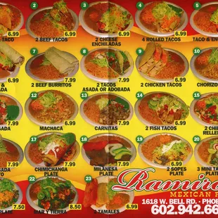 Ramiro&apos;s Menu Front Oct. 2014