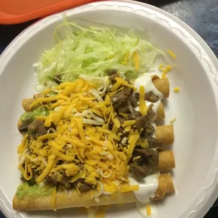 5 rolled tacos