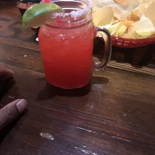 Strawberry margaritas