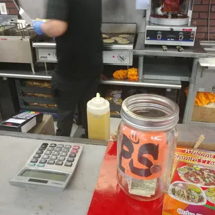 a man working in the kitchen