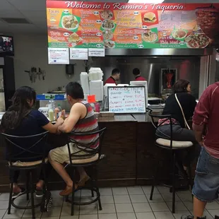 customers sitting at the counter