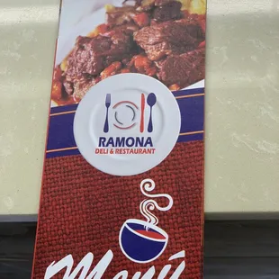 a menu for a restaurant