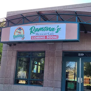 the front of the building