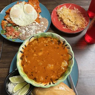 a plate of mexican food