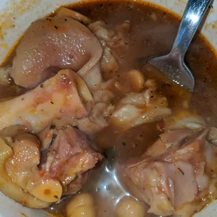 Tripe pork hock soup, super good!