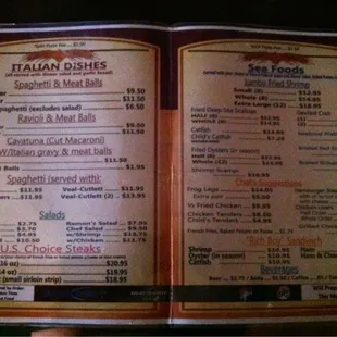 Menu..Apps also offered on back.