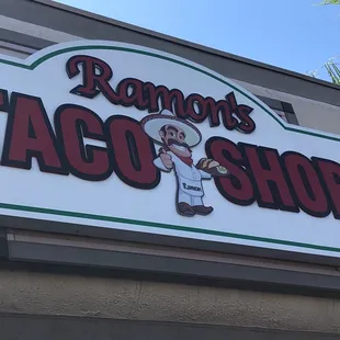 a taco shop sign