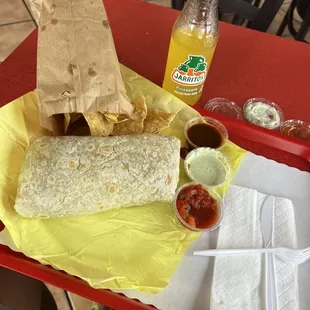 Huge Carnitas Chile verde burrito!