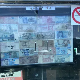 Neat displays of monies from all over!