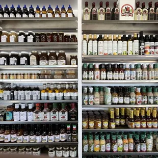 a wide selection of bottles of wine