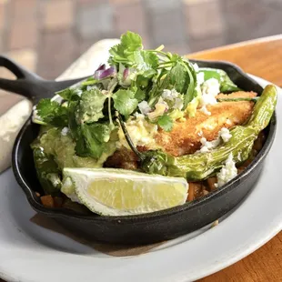 Huevos Rancheros w/ Fried Poached Egg, Morning Chubs &amp; Chilis.