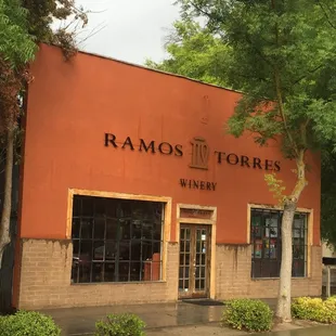 the front of the building