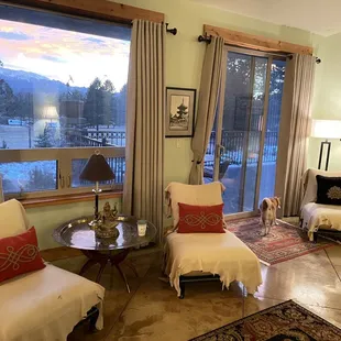 Sitting area in suite