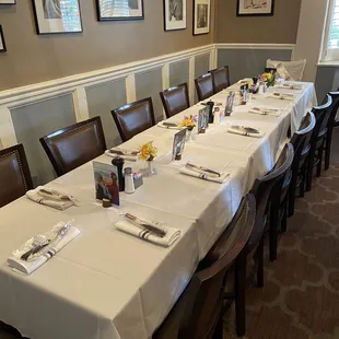 Private dining set up for 14