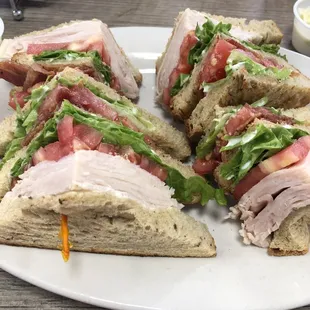 Turkey club sandwich