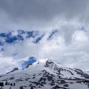 Mt. Hood view from lodge parking lot