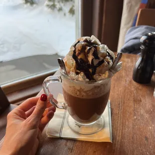 Hot chocolate no toffee nuts (nut allergy)