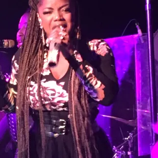 Leela James performing April 2017