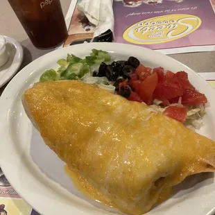Chimichanga chicken inside