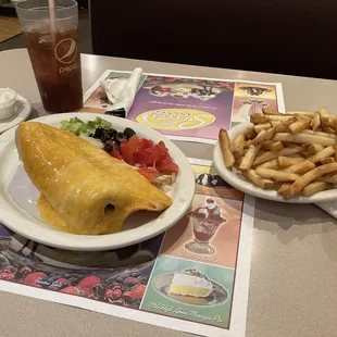 Chicken Chimichanga meal