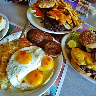 food, burgers