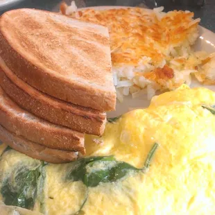 Spinach and Feta Omelette...