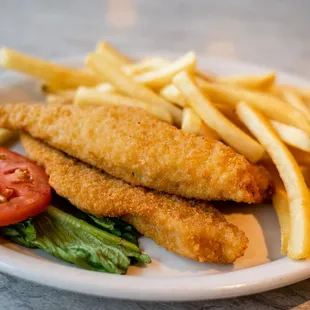 a plate of fish and chips
