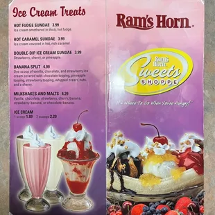 Dessert Menu