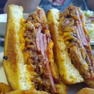 a sandwich and fries on a plate